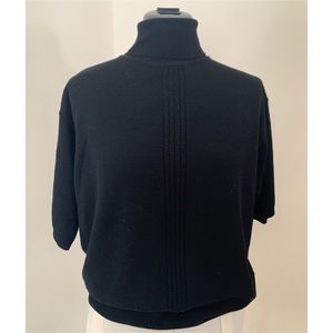 Vintage Rens Rowan for Saville short sleeve turtleneck sweater in black L